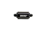 Turbosmart TS-0402-1131 - FPR Billet Inline Fuel Filter 1.75in OD 3.825in Length AN-8 Male Inlet - Black