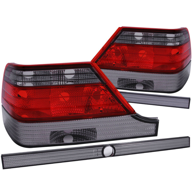 ANZO 221154 - 1995-1999 Mercedes Benz S Class W140 Taillights Red/Smoke