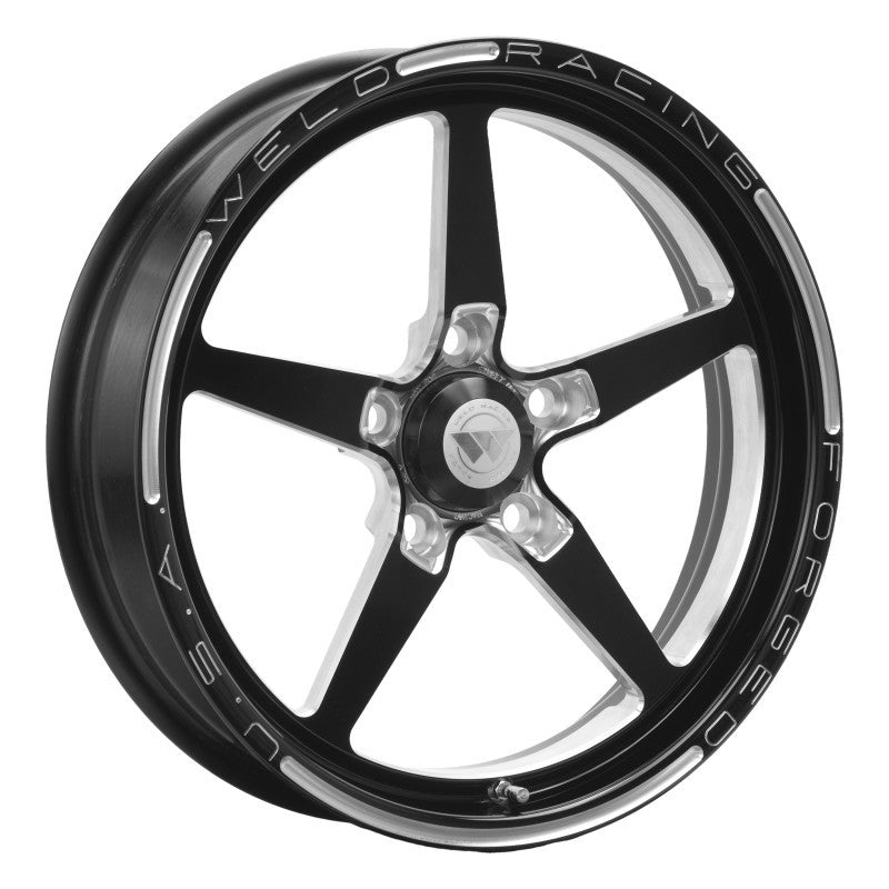 Weld 88B-1704274 - Alumastar 1-Piece 17x4.5 / 5x4.75 BP / 2.25in. BS Black Wheel - Non-Beadlock