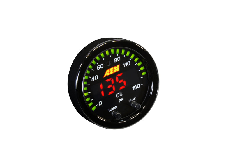 AEM 30-0307 - X-Series 0-150 Oil Pressure Gauge Kit