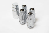 Wheel Mate 32902SS - 12x1.50 48mm Muteki SR48 Satin Silver Open End Locking Lug Nut - Set of 4