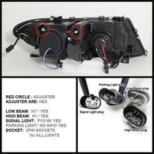 Load image into Gallery viewer, SPYDER 5042415 - Spyder BMW E46 3-Series 02-05 4DR Projector Headlights 1PC LED Halo Blk PRO-YD-BMWE4602-4D-AM-BK