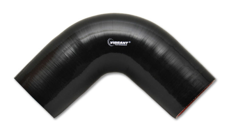 Vibrant 2748 - 4 Ply Reinforced Silicone Elbow Connector - 4.5in I.D. - 90 deg. Elbow (BLACK)