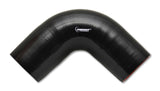 Vibrant 2741 - 4 Ply Reinforced Silicone Elbow Connector - 2.25in I.D. - 90 deg. Elbow (BLACK)