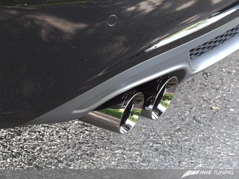 AWE Tuning 3015-23010 - Audi B8 A4 Touring Edition Exhaust - Single Side Diamond Black Tips