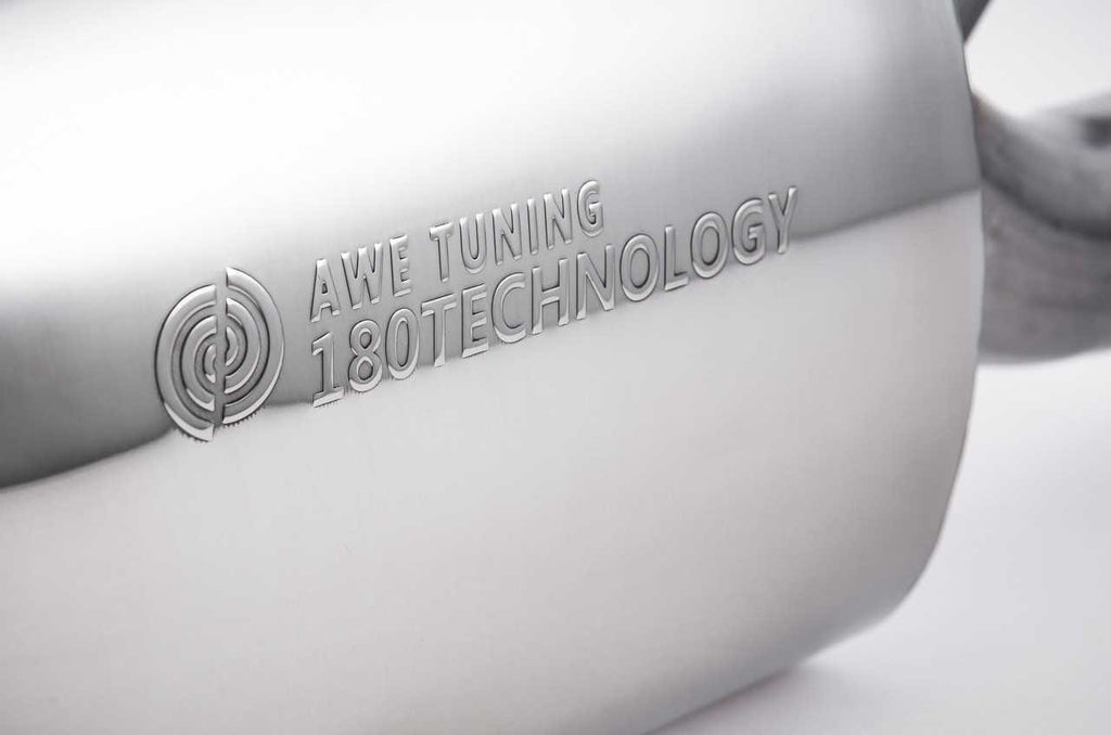 AWE Tuning 3015-42028 - Audi B8.5 S5 3.0T Touring Edition Exhaust System - Polished Silver Tips (90mm)