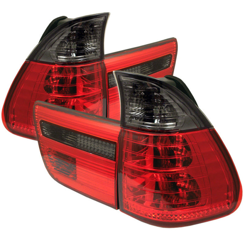 SPYDER 5000842 -Spyder BMW E53 X5 00-06 4PCS Euro Style Tail Lights- Red Smoke ALT-YD-BE5300-RS