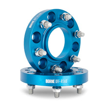 Load image into Gallery viewer, Mishimoto Borne Off-Road Wheel Spacers - 6x139.7 - 93.1 - 25mm - M12 - Blue