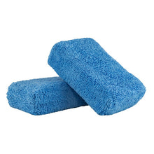 Load image into Gallery viewer, Chemical Guys MIC_292_02 - Premium Grade Microfiber Applicators - 2in x 4in x 6in - Blue - 2 Pack