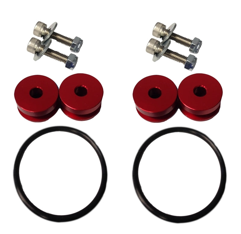 Torque Solution TS-UNI-026R - Billet Bumper Quick Release Kit (Red): Universal