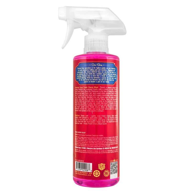 Chemical Guys AIR22816 - Fresh Cherry Blast Air Freshener & Odor Eliminator - 16oz