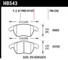 Load image into Gallery viewer, Hawk Performance HB543B.760 - Hawk 2006-2009 Audi A3 TFSIi Quattro 2.0 HPS 5.0 Front Brake Pads