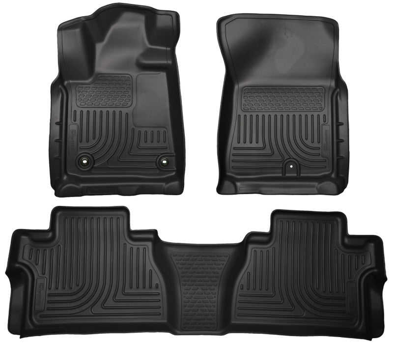 Husky Liners FITS: 14 Toyota Tundra Weatherbeater Black Front & 2nd Seat Floor Liners