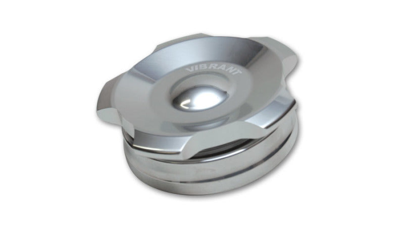 Vibrant 11290 - 2in OD Aluminum Weld Bungs w/ Polished Aluminum Threaded Cap (incl. O-Ring)