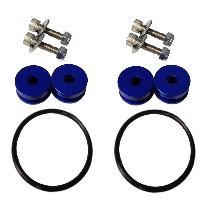 Torque Solution TS-UNI-026BL - Universal Billet Bumper Quick Release Kit Universal Blue