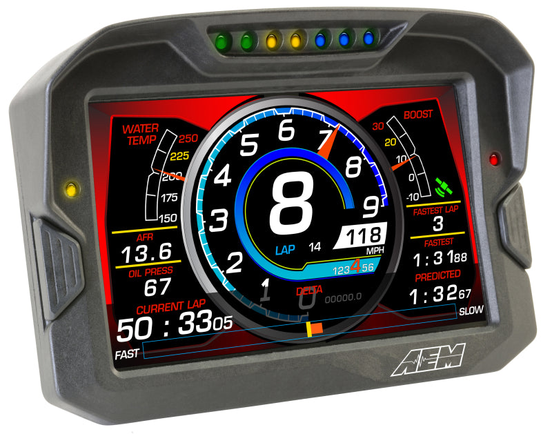 AEM 30-5703 - CD-7 Logging GPS Enabled Race Dash Carbon Fiber Digital Display w/o VDM (CAN Input Only)