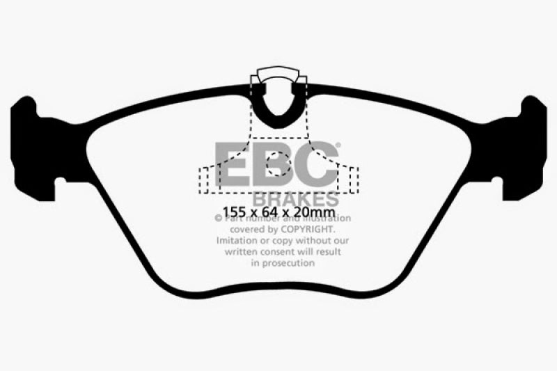 EBC 04-06 BMW X3 2.5 (E83) Yellowstuff Front Brake Pads