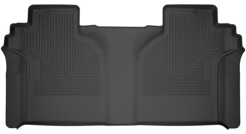Husky Liners FITS: 14201 - 2019 Chevrolet Silverado 1500 Crew Cab WeatherBeater Black 2nd Row Floor Liners