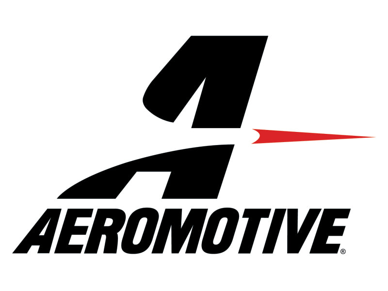 Aeromotive 12375 - In-Line Filter - AN-08 size Male - 10 Micron Microglass Element - Bright-Dip Black