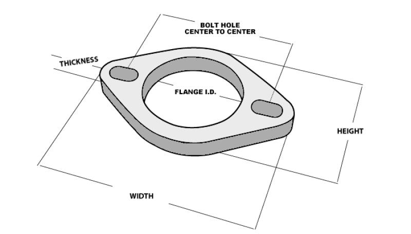 Vibrant 1470S - 2-Bolt T304 SS Exhaust Flange (2in I.D.)