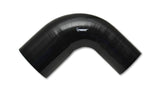 Vibrant 2785 - 4 Ply Reinforced Silicone 90 degree Transition Elbow - 3in I.D. x 4in I.D. (BLACK)