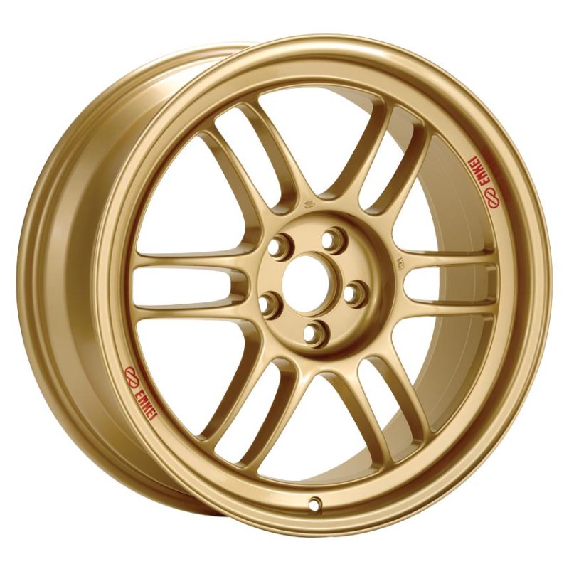 Enkei 3798808045GG - RPF1 18x8 5x100 45mm Offset 56mm Bore Gold Wheel 02-10 WRX & 04 STI