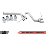 AWE Tuning 3020-43040 - Porsche Macan Track Edition Exhaust System - Diamond Black 102mm Tips