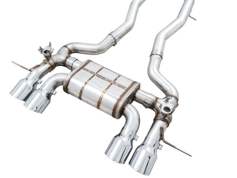 AWE Tuning 3025-43480 -AWE SwitchPath Catback Exhaust for BMW G8X M3/M4 - Chrome Silver Tips