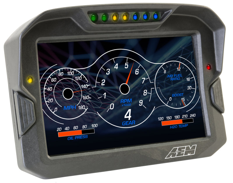 AEM 30-5702 - CD-7 Non Logging GPS Enabled Race Dash Carbon Fiber Digital Display w/o VDM (CAN Input Only)