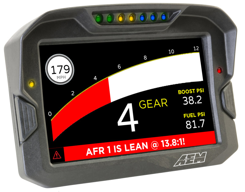 AEM 30-5703 - CD-7 Logging GPS Enabled Race Dash Carbon Fiber Digital Display w/o VDM (CAN Input Only)