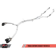 AWE Tuning 3010-43048 - Audi B9 S4 Track Edition Exhaust - Non-Resonated (Black 102mm Tips)