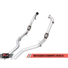 AWE Tuning 3010-43048 - Audi B9 S4 Track Edition Exhaust - Non-Resonated (Black 102mm Tips)