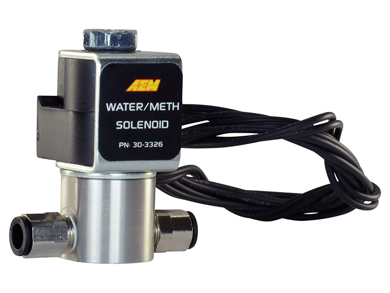 AEM 30-3326 - Water/Methanol Injection System - High-Flow Low-Current WMI Solenoid - 200PSI 1/8in-27NPT In/Out