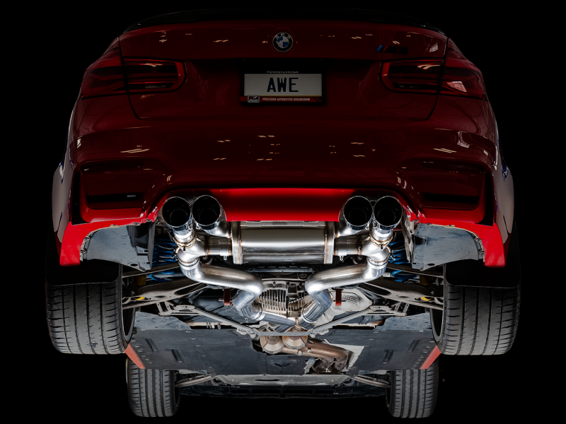 AWE Tuning 3025-43074 - BMW F8X M3/M4 SwitchPath Catback Exhaust - Diamond Black Tips