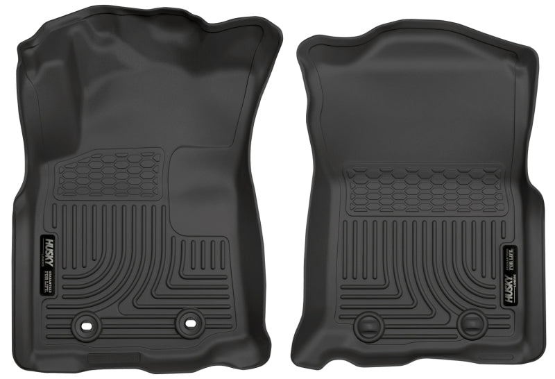 Husky Liners FITS: 13951 - 2016 Toyota Tacoma w/ Auto Trans WeatherBeater Front Black Floor Liners