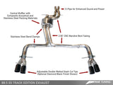 AWE Tuning 3010-42046 - Audi B8.5 S5 3.0T Track Edition Exhaust - Chrome Silver Tips (90mm)