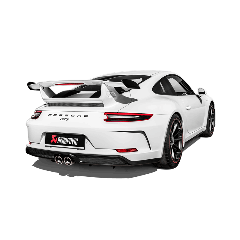 Akrapovic S-PO/TI/8-TP - 2018 Porsche 911 GT3 (991.2) Slip-On Race Line (Titanium) w/Titanium Tail Pipe Set