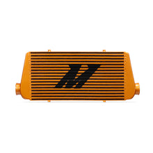 Load image into Gallery viewer, Mishimoto MMINT-URG - Universal Gold R Line Intercooler Overall Size: 31x12x4 Core Size: 24x12x4 Inlet / Outlet