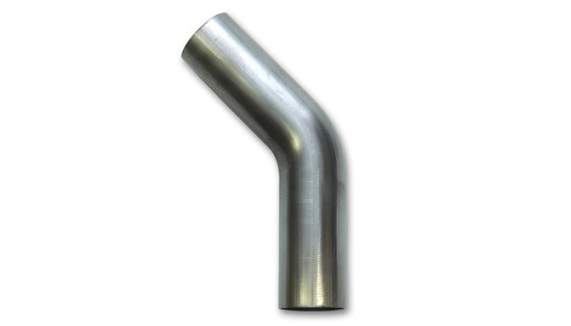 Vibrant 13100 - 2.5in O.D. T304 SS 45 deg Mandrel Bend 6in x 6in leg lengths (3.5in Centerline Radius)