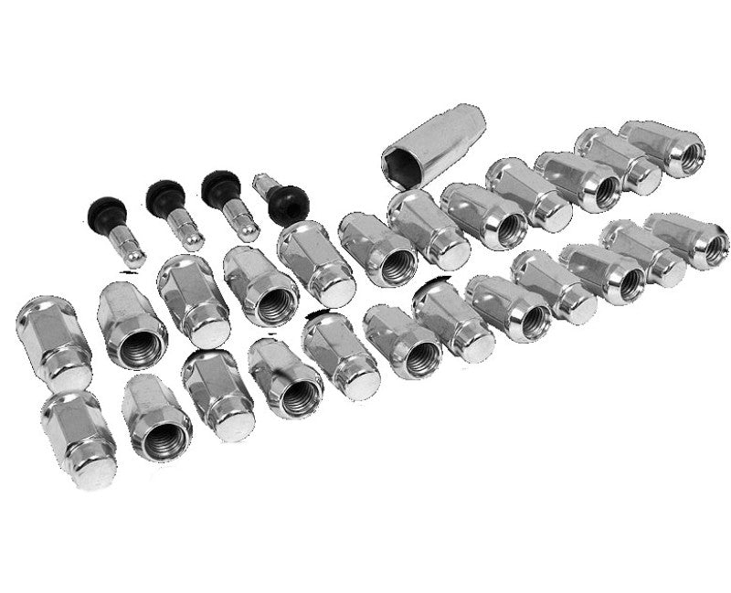 Race Star 602-2428-24 - 14mmx1.50 Closed End Acorn Deluxe Lug Kit (3/4 Hex) - 24 PK