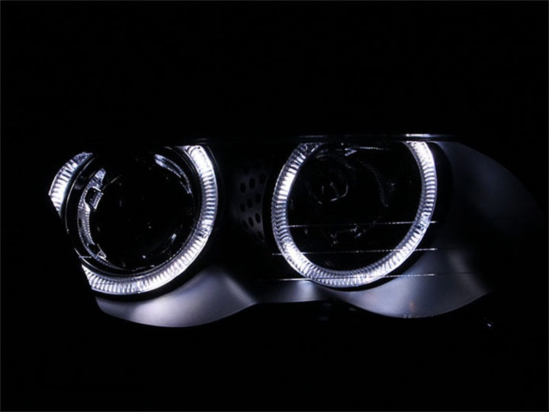 ANZO 121261 - 1999-2001 BMW 3 Series E46 Projector Headlights w/ Halo Black (CCFL)
