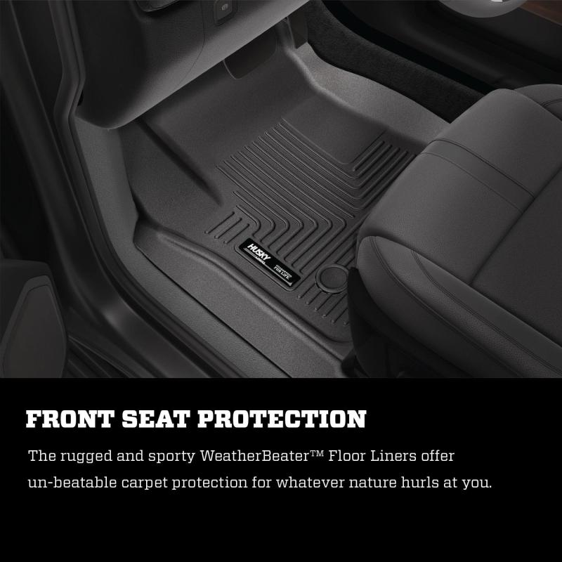 Husky Liners FITS: 2022 Toyota Tundra WeatherBeater CC CrewMax Front & 2nd Seat Floor Liner - Blk