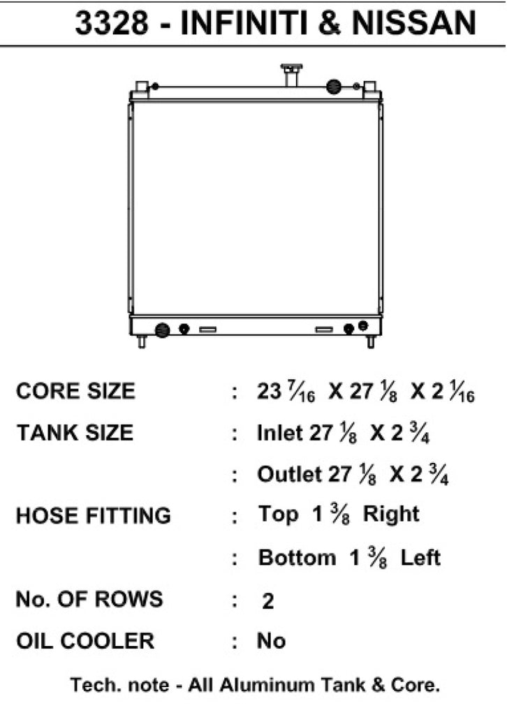 CSF 3328 - 04-15 Nissan Titan Armada Radiator