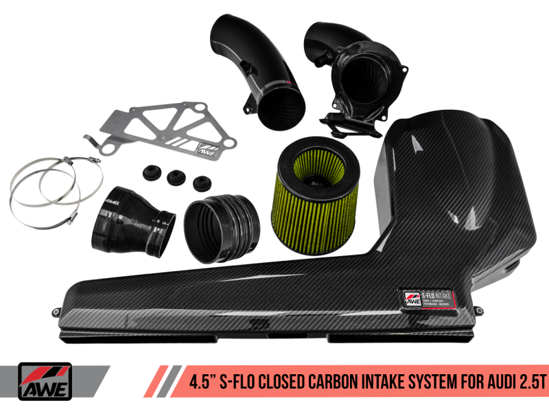AWE Tuning 2660-15050 - Audi RS3 / TT RS S-FLO Closed Carbon Fiber Intake