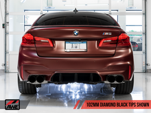 Load image into Gallery viewer, AWE Tuning 18-19 BMW F90 M5 SwitchPatch Cat-Back Exhaust- Black Diamond Tips