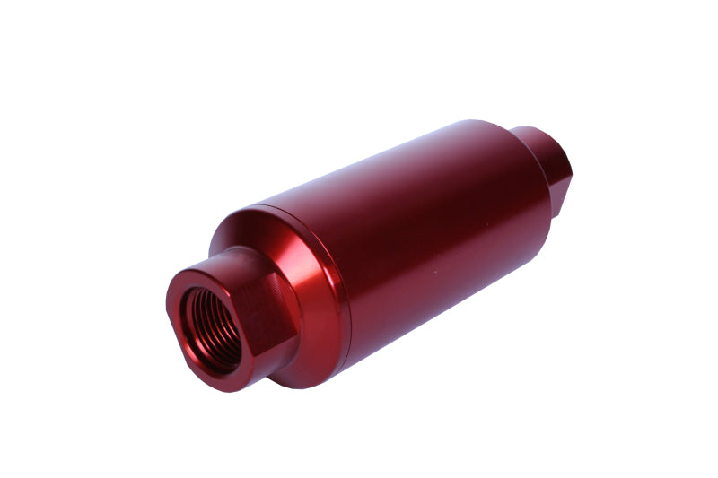 Aeromotive 12340 - In-Line Filter - (AN-10) 10 Micron Microglass Element Red Anodize Finish