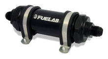 Load image into Gallery viewer, Fuelab 82811-1 - 828 In-Line Fuel Filter Long -6AN In/Out 40 Micron Stainless - Black