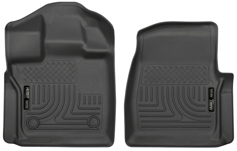 Husky Liners FITS: 18351 - 2015 Ford F-150 Standard Cab Pickup WeatherBeater Front Black Floor Liners