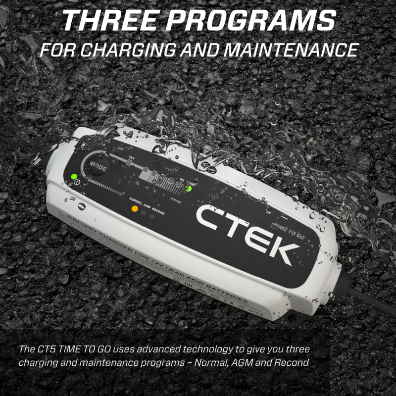 CTEK 40-255 - Battery Charger - CT5 Time To Go - 4.3A