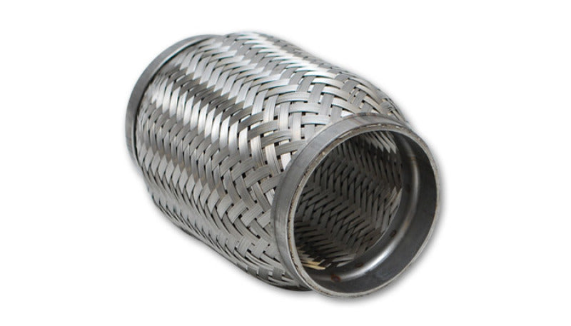 Vibrant 62304 - SS Flex Coupling with Inner Braid Liner 1.5in inlet/outlet x 4in flex length